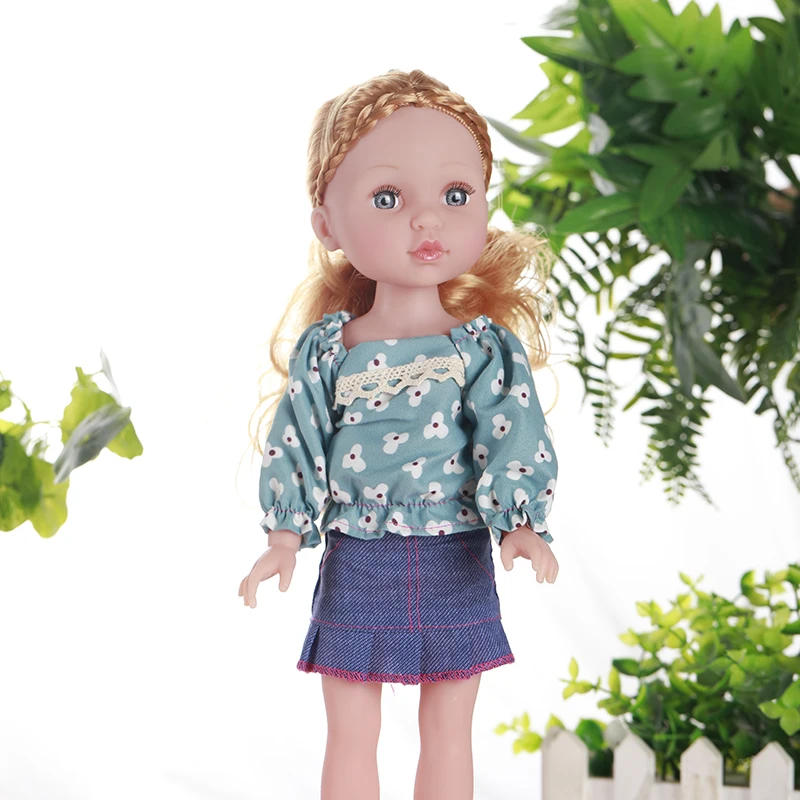 Модная Реалистичная виниловая кукла с длинными волосами для девочек 4 вида 13