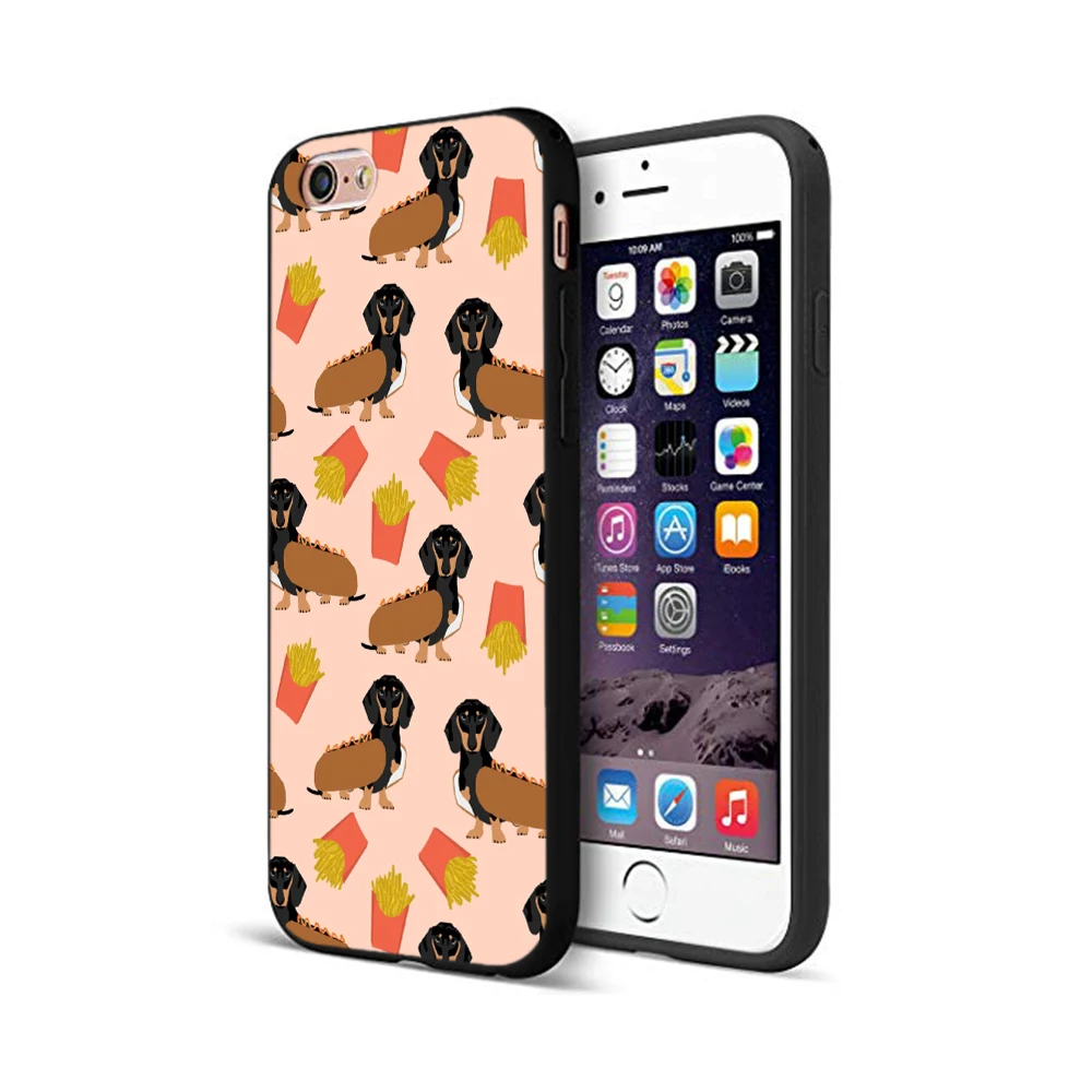 Черный чехол из ТПУ для iphone 5 5s se 6 6s 7 8 plus x 10 силиконовый XR XS 11 pro MAX Такса doxie dog |