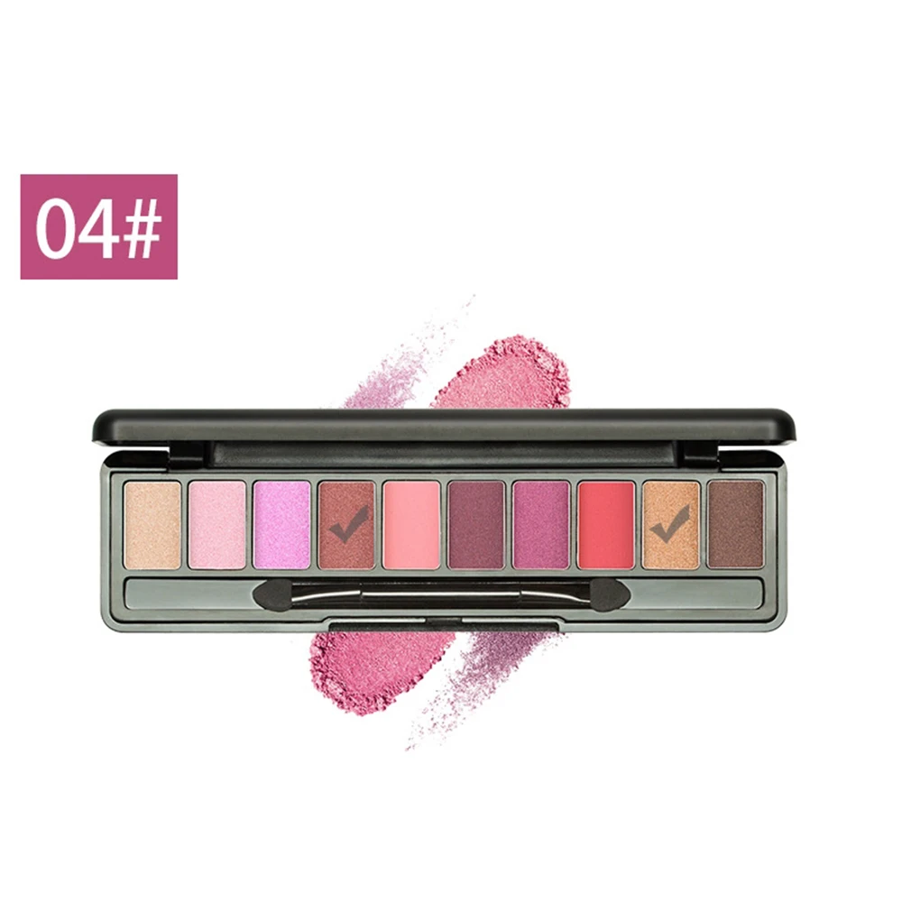 10 цветов палитра теней для макияжа кисти пигментированных век женская косметика