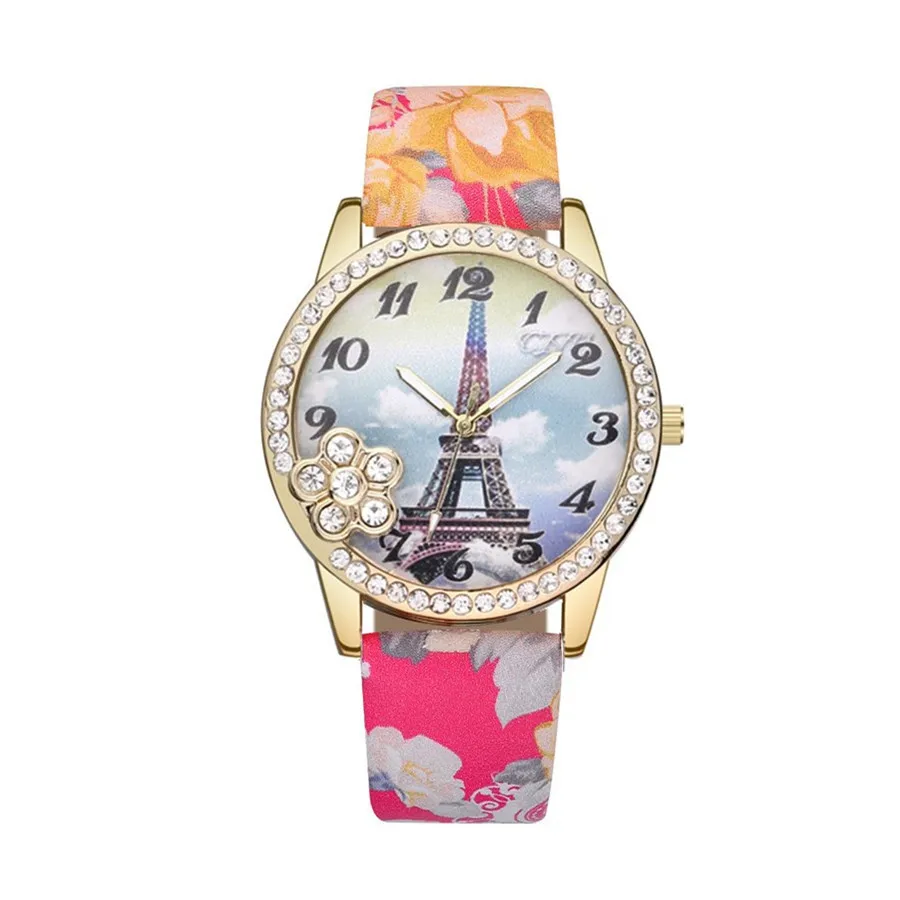 Женские кварцевые часы с кожаным ремешком модные повседневные женские железной