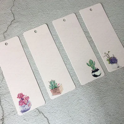 20 шт. 14*5 см бумага DIY Закладка творческий карты белый картон домашнее сообщение бумажные карточки записи закладки ручной работы подарочные карты - Цвет: as pic