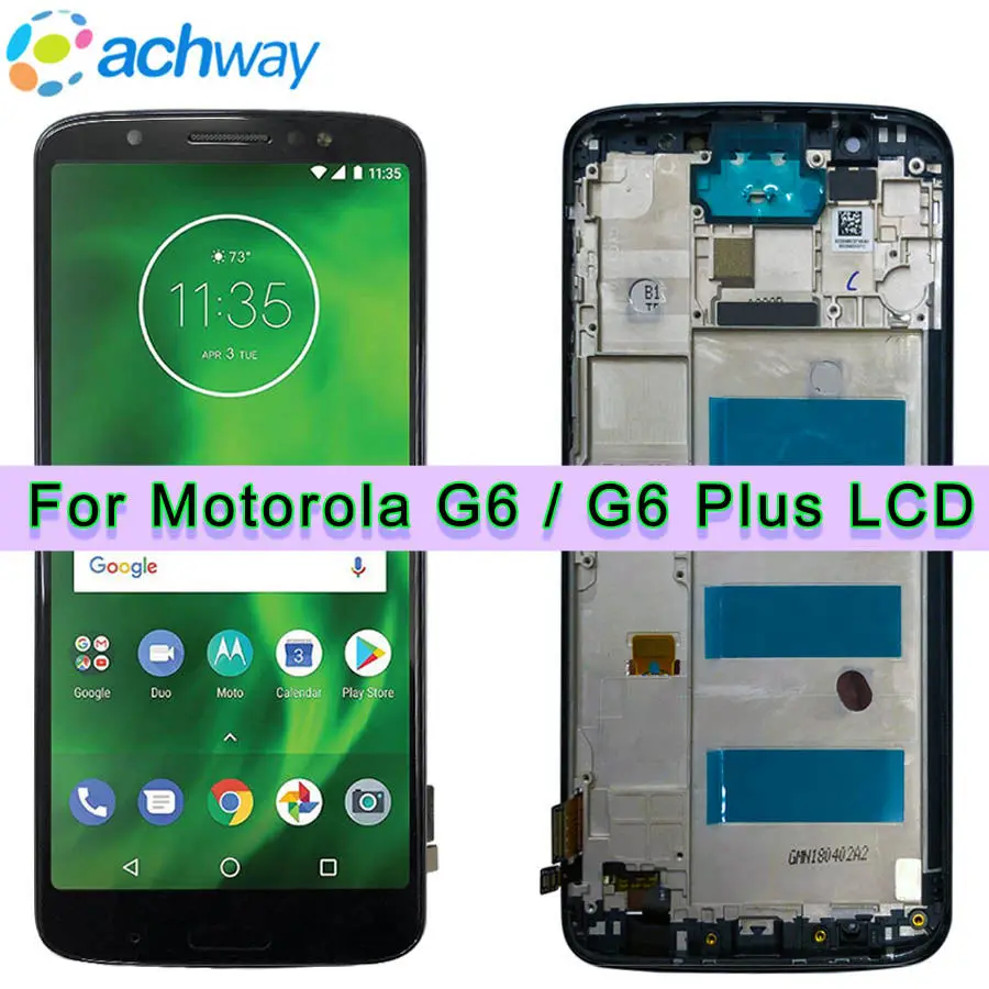 ЖК дисплей 5 93 ''для Moto G6 Plus с сенсорным экраном дюйма дигитайзер g6 play рамкой для