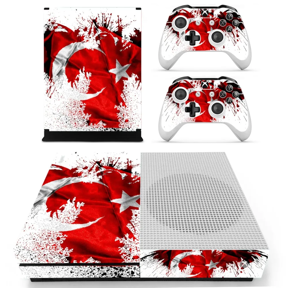 Турецкий Национальный флаг Наклейка для Xbox One S консоль и контроллеры тонкая кожа