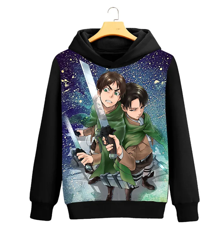 Атака на Титанов Mikasa Ackerman Косплей Eren Jaeger толстовки для мужчин и женщин мода