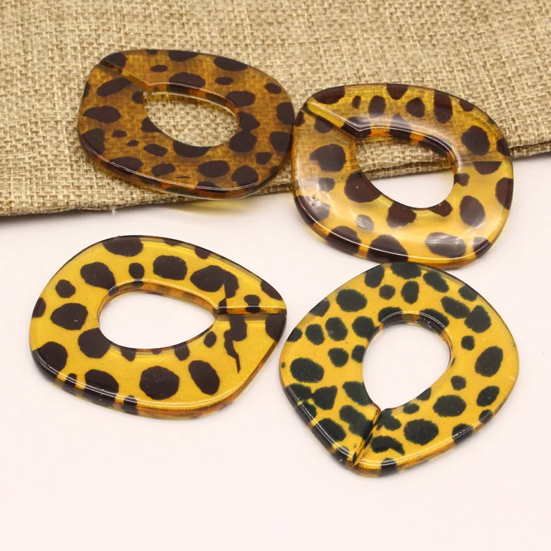 4 шт. леопардовые серьги Полимерные Подвески сделай сам брошь серьги-гвоздики