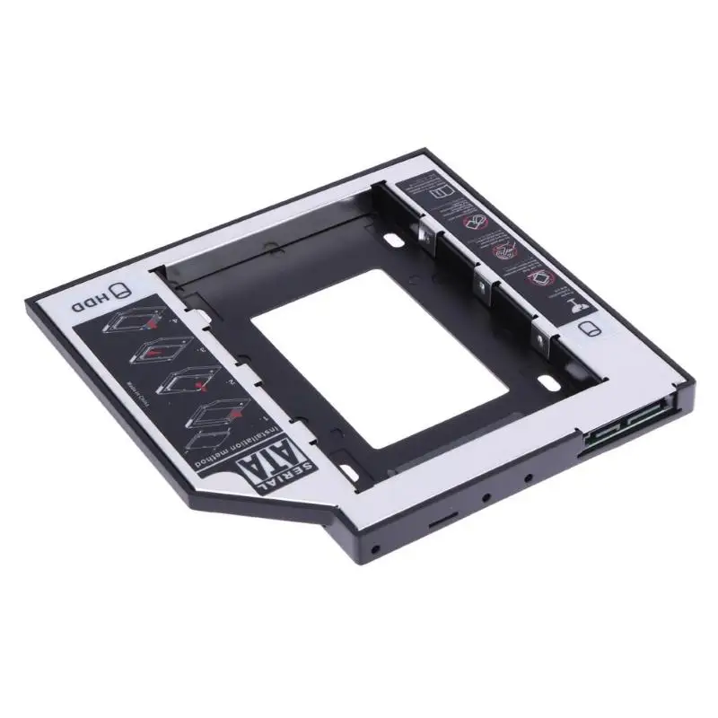 Отсек для жесткого диска универсальный 2,5 2-ой 9,5 мм Ssd Hd SATA жесткий диск HDD Caddy адаптер отсек для Cd Dvd Rom оптический отсек