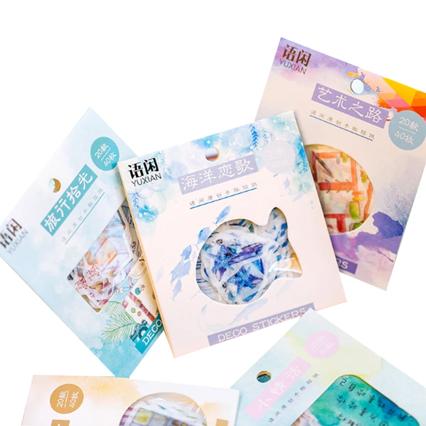 40 шт./лот красочные элегантные шикарные бумажные наклейки подарок DIY Kawaii Скрапбукинг липкие пули журнал наклейки для дневника стикер