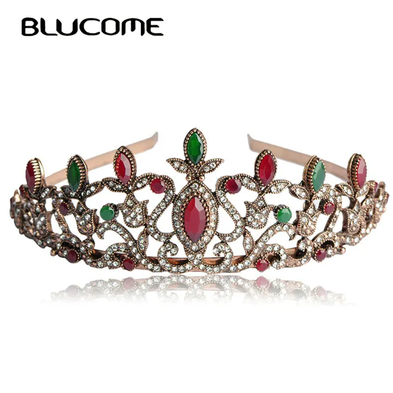 Женский свадебный аксессуар для волос Blucome красный диадема в турецком стиле