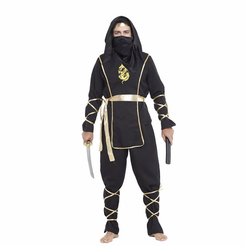 

Adult Man Martial Arts Hokkaido Samurai Ninja Cosplay Costume Halloween Party Clothing Decorations Supplies Uniforms