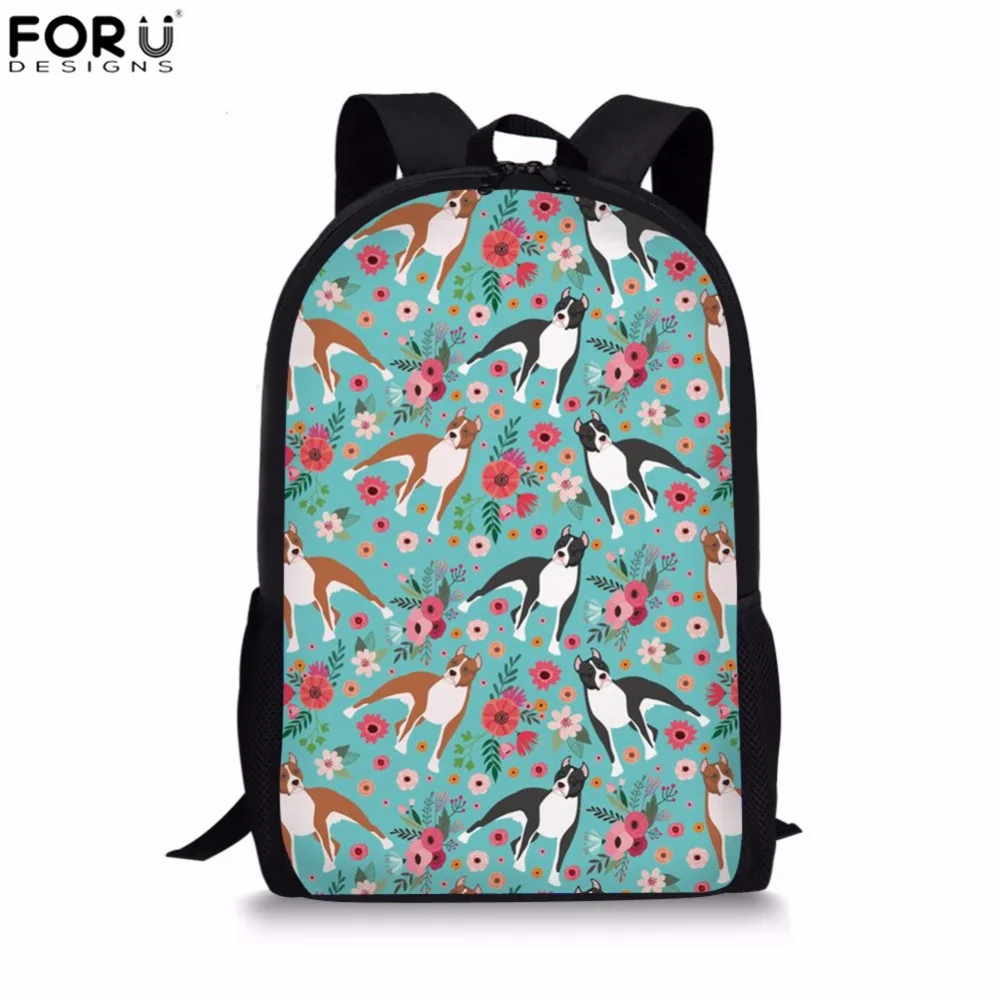 FORUDESIGNS/детские сумки для начальной школы рюкзаки девочек Стаффордширский терьер