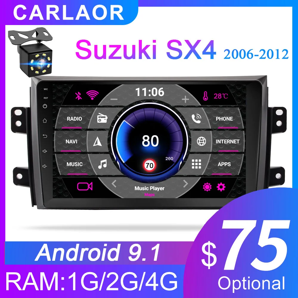 2 din Android gps для Suzuki SX4 2006 2007 2008 2009 2010 2011 2012 2Din автомобиля магнитола Регистраторы стерео WI-FI RDS автомобильный dvd плеер