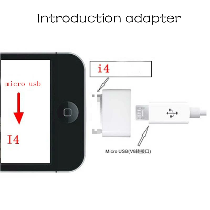 Micro USB до 30 Булавки разъем адаптера конвертер Кабель адаптер для iPhone 4 4S г 3GS