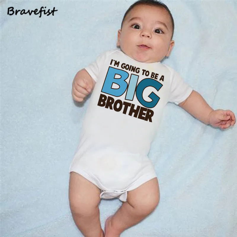 Body con letras de Big Brother para reci&eacute;n nacido de 0 a 24 meses, ropa de manga corta para ni&ntilde;os y ni&ntilde;as, monos para ni&ntilde;os, trajes de cuello redondo, Mono-2