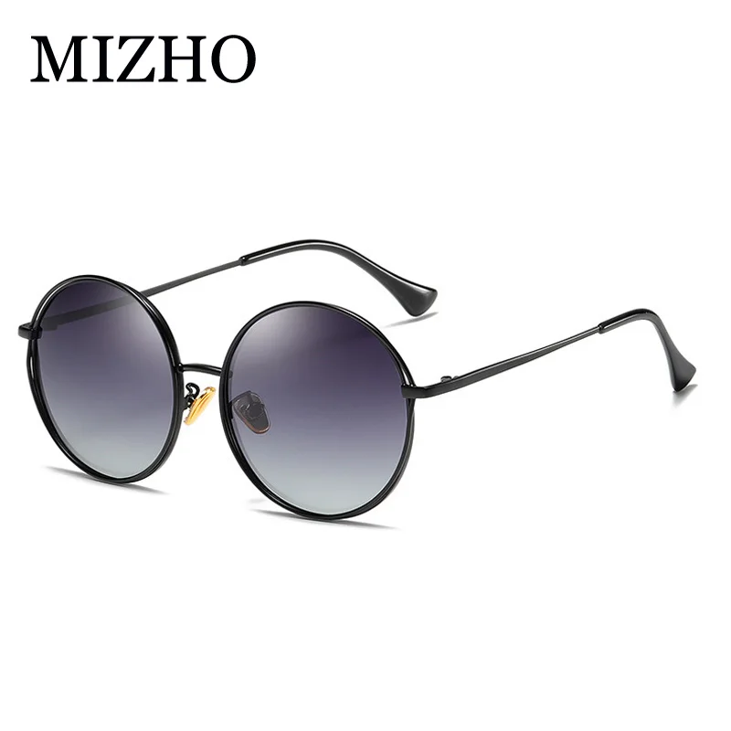 Женские зеркальные очки MIZHO Future поляризационные из медного металла круглый