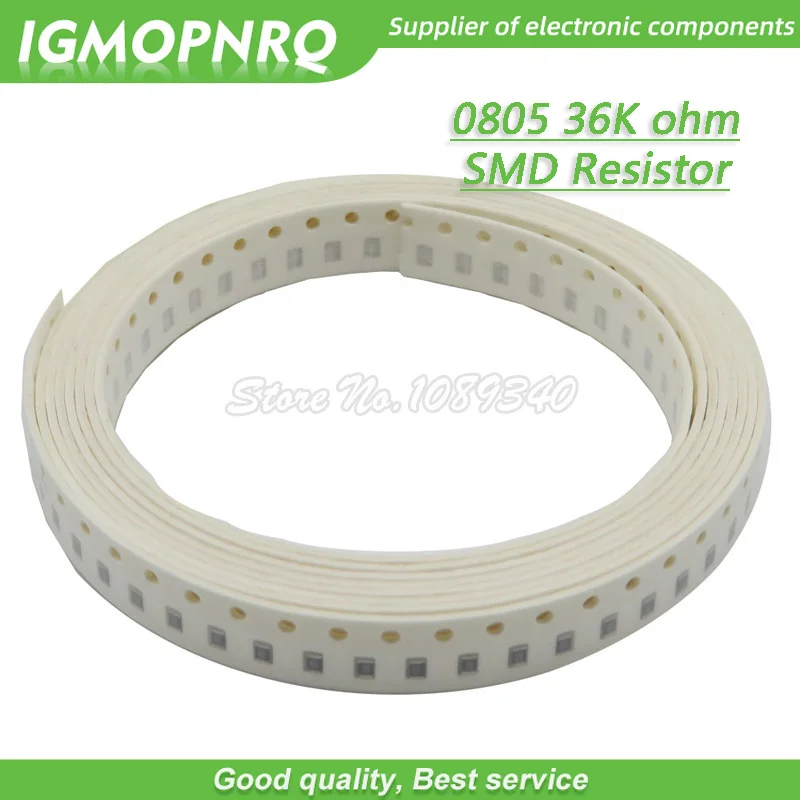 300 шт 0805 SMD резистор 36K Ом Чип Резистор 1/8 Вт 0805-36K | Электронные компоненты и