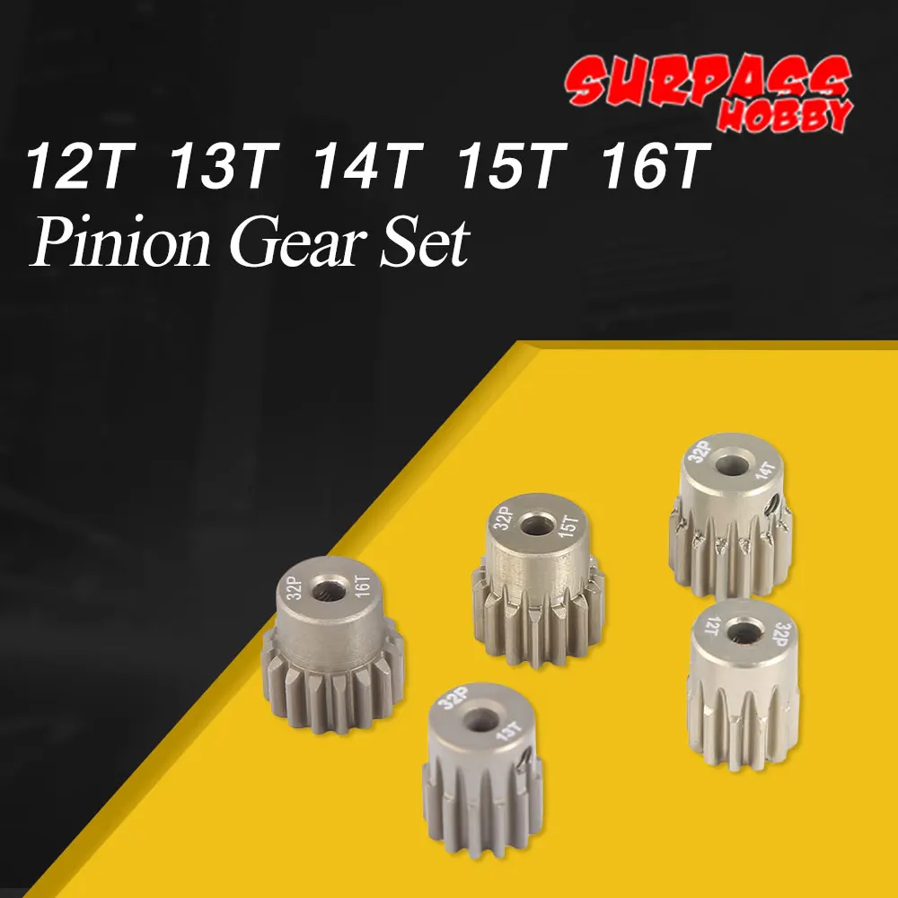 

Комплект шестерен SURPASS HOBBY 32DP 3.175mm12T 13T 14T 15T 16T для Traxxas Redcat Tamiya 1/10 1/8 RC Off-road Monster Car