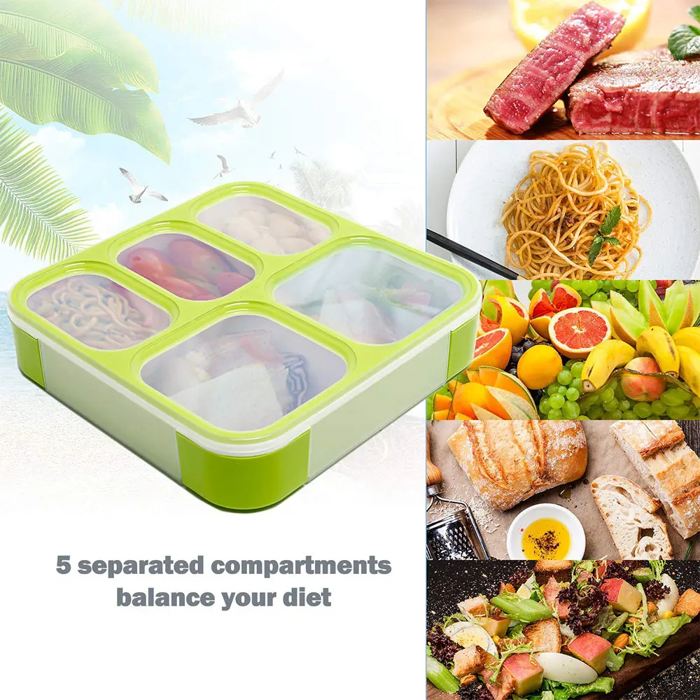 ланч бокс контейнер для еды еда Bento Коробки обедов Microwavable герметичные и