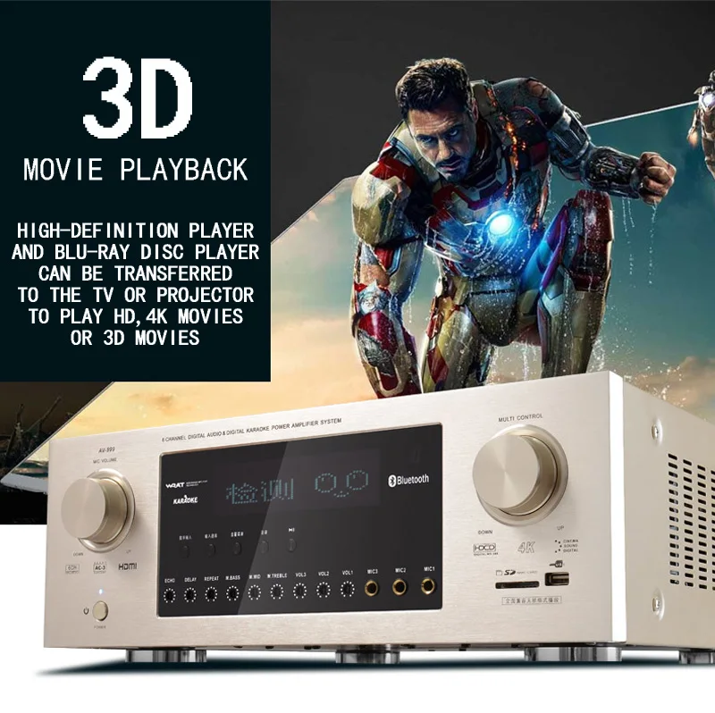 Kaoshi AP7000 дома Театр 5 1 усилитель высокой Мощность Bluetooth HDMI 4K3D | Электроника