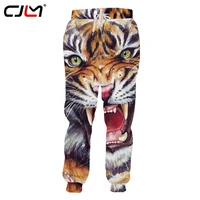 cjlm unisex hip hop 3d printed service original animal tiger custom plus size sweatpantss dropshipping