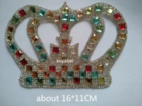 crown patches hot fix rhinestone transfer motifs iron on crystal transfers design for shirt bag shoes