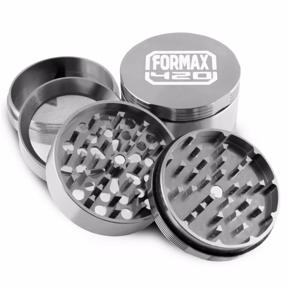 Formax420 4 части 62 мм серый алюминиевый измельчитель трав с пыльцеуловителем