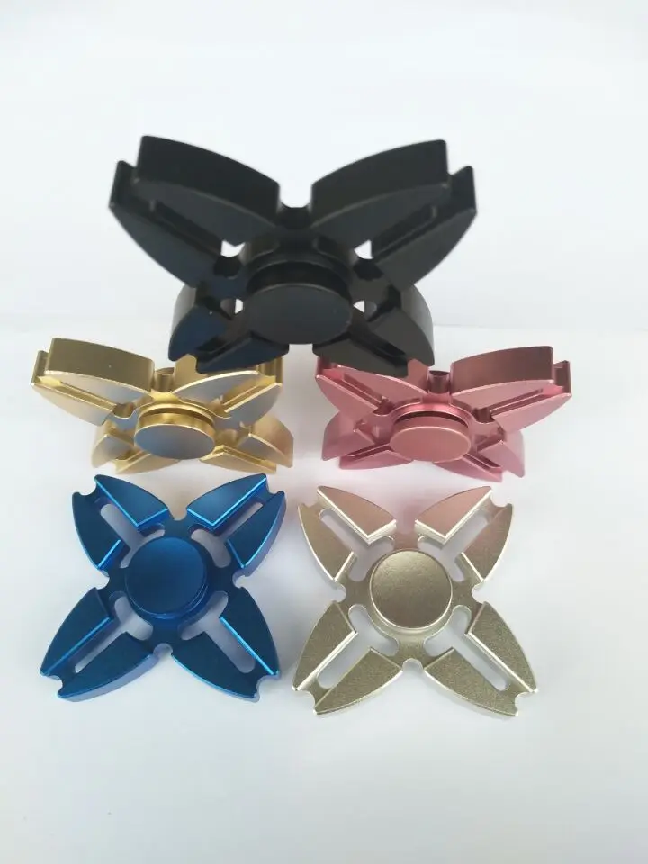 Палец руки игрушки для аутизм СДВГ Краб Tri-Spinner алюминиевого сплава с