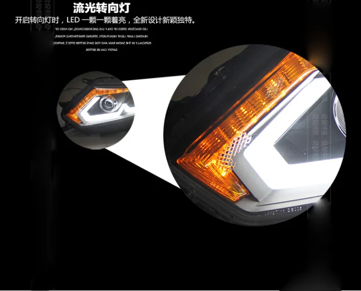 2 шт. автомобильный головной светильник для X-Trail Rogue Head светильник s~ /~ год rogue Head светильник x trail xtrail DRL HI LO HID xenon