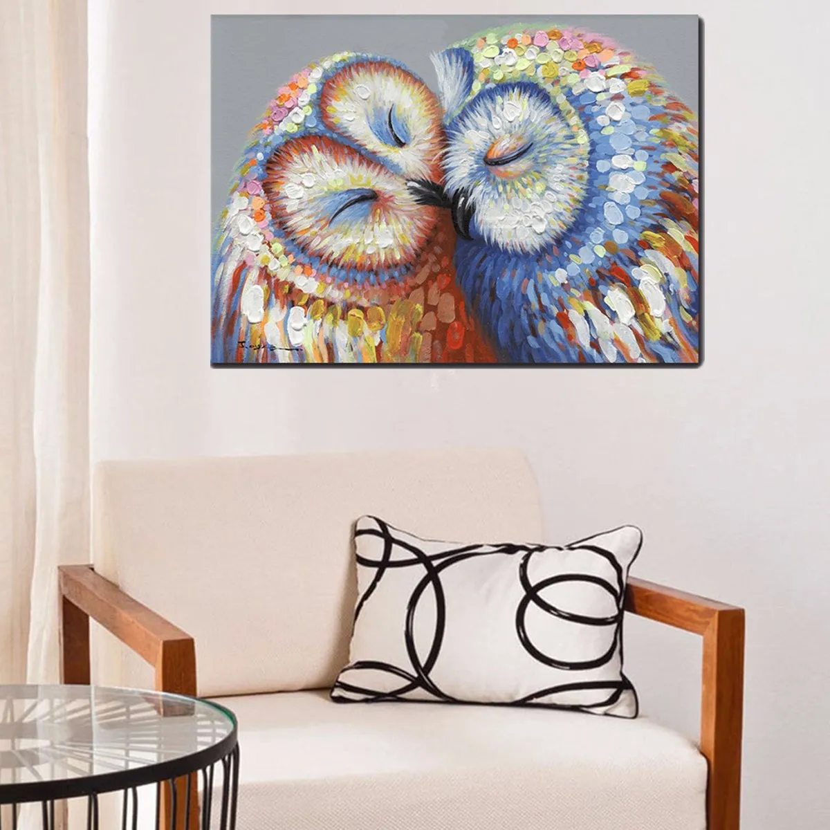 Kissed Owls Настенная картина Декор для дома сделай сам живопись по номерам