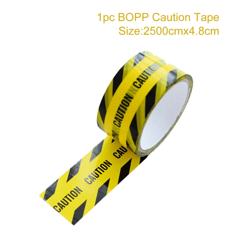 21-5 FENGRISE 1 Roll Yellow Warning Tapes Sticker DIY Birthday Party Decoration Construction Party Supplies Hen Wedding Party Items - Цвет: 21-5