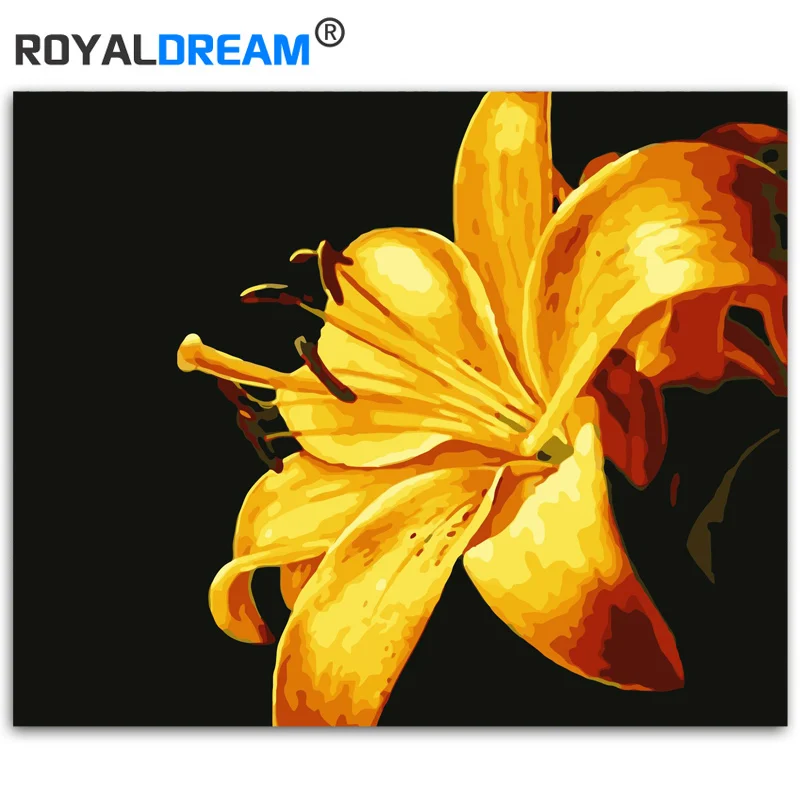 ROYALDREAM лисий хвост Лилия живопись своими руками цифровая по номерам современное