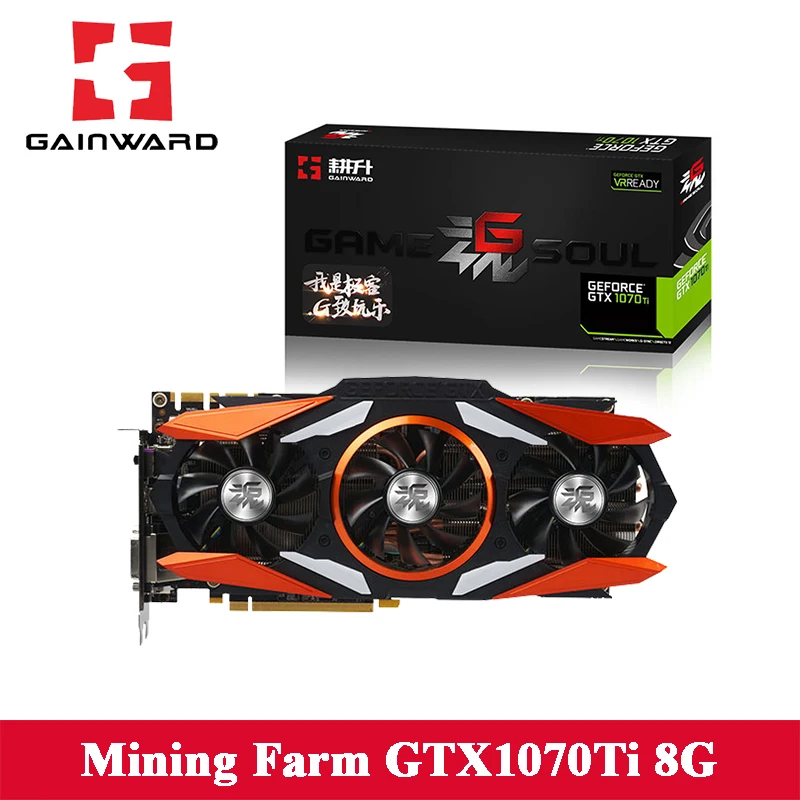 Gainward GTX1070Ti 8 ГБ видео карты 256bit 500 Вт компьютер Gaming1784MHz GDDR5 NVIDIA Графика + 6PIN для