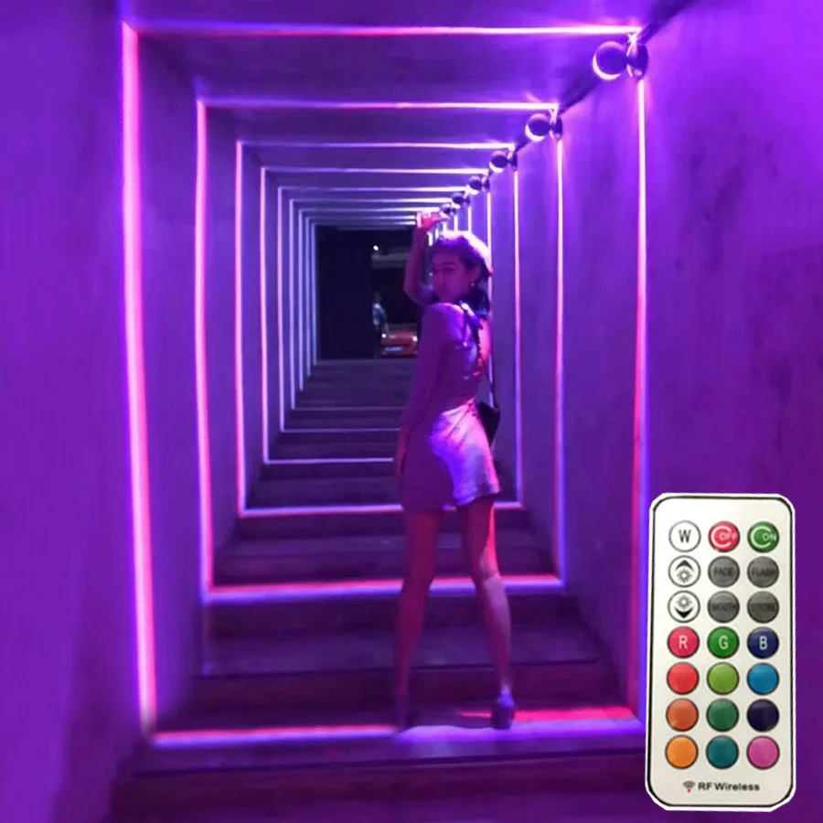 Светодиодный настенный RGB светильник Thrisdar лампа с дистанционным управлением для