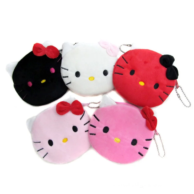 1 шт. кошелек для монет и женские кошельки плюшевые сумки hello kitty девочек сумка