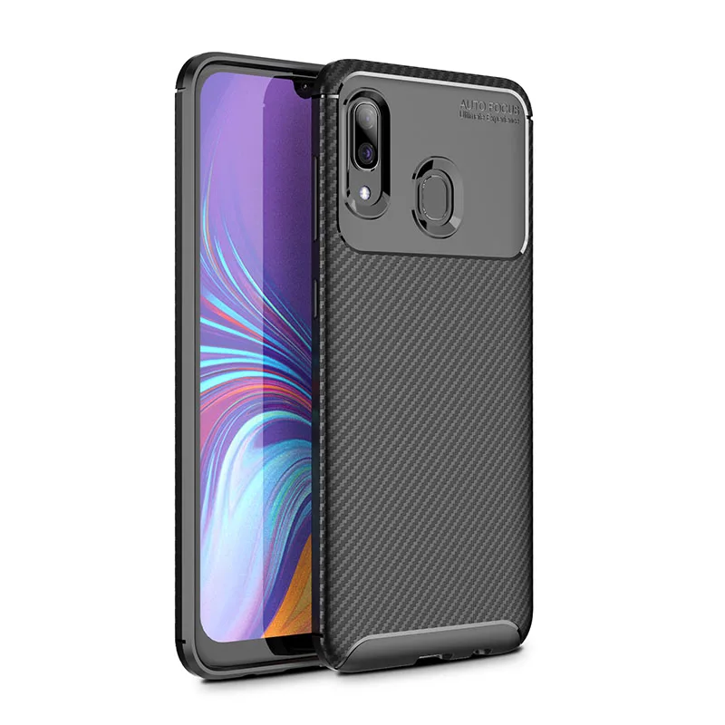 Чехол для samsung a10 a20 e a20e a30 a40 a50 a70 m10 m20 m30 задняя крышка на galaxy m 10 20 30 40 50 70 coque Мягкий защитный чехол на заднюю панель из полиуретана - Цвет: Черный