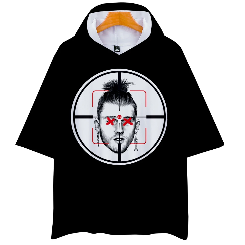 Худи с коротким рукавом EMINEM рубашки в стиле Харадзюку принтом черепа