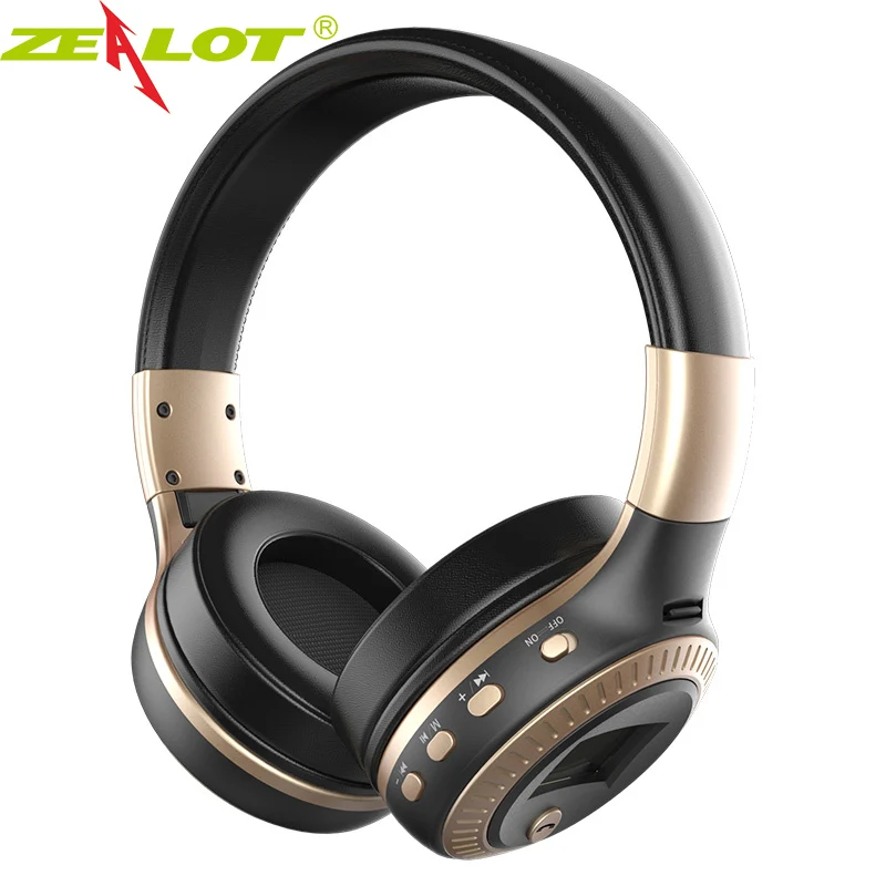 Фанатик B19 Bluetooth Беспроводной наушники ЖК дисплей Дисплей Hi Fi бас стерео