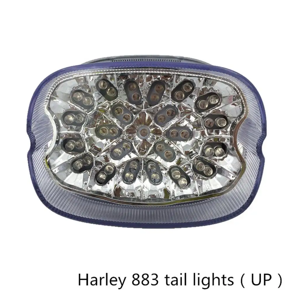 Clear Светодиодный задний фонарь поворотники для Harley Sportster XL FLHR flhrci FXD Dyna король дорог Electra Glide тормозной парк световой стоп-сигнал - Цвет: Clear