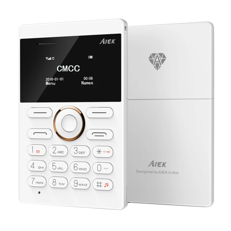 AIEK E1 Ultra Slim карт Телефон сотовый телефон мобильный GSM Bluetooth английская русская