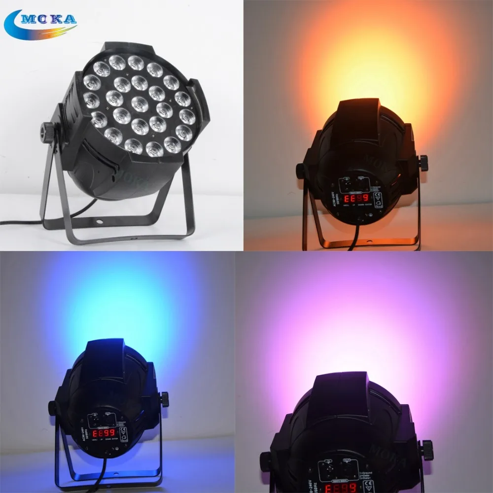 24*18 Вт 8 шт. светодиодные лампы RGBWAP DMX512 для сценического освещения ночного клуба DJ