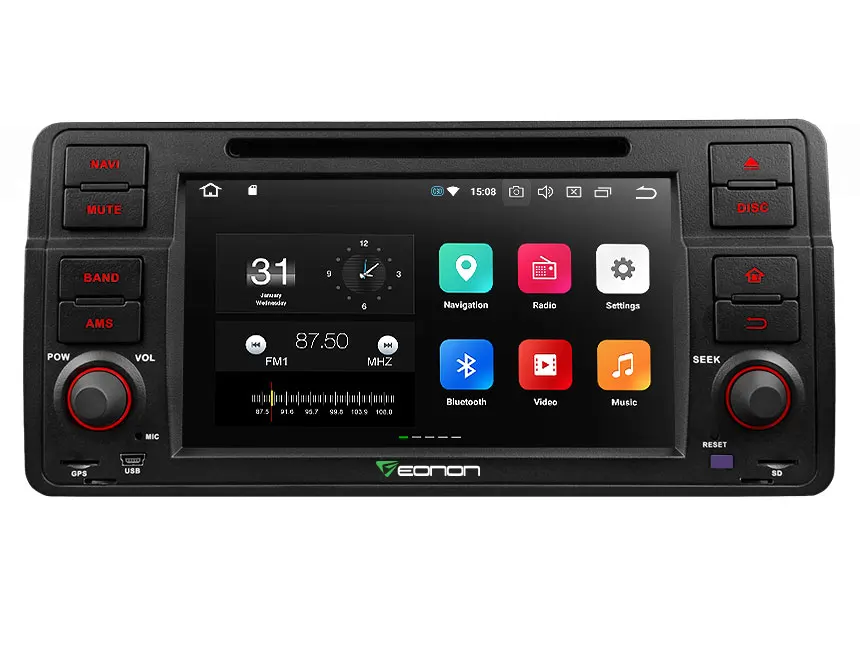 Автомобильный мультимедийный DVD плеер Oreo 7 дюймов Android 8 0 GPS навигация для BMW 3 серии