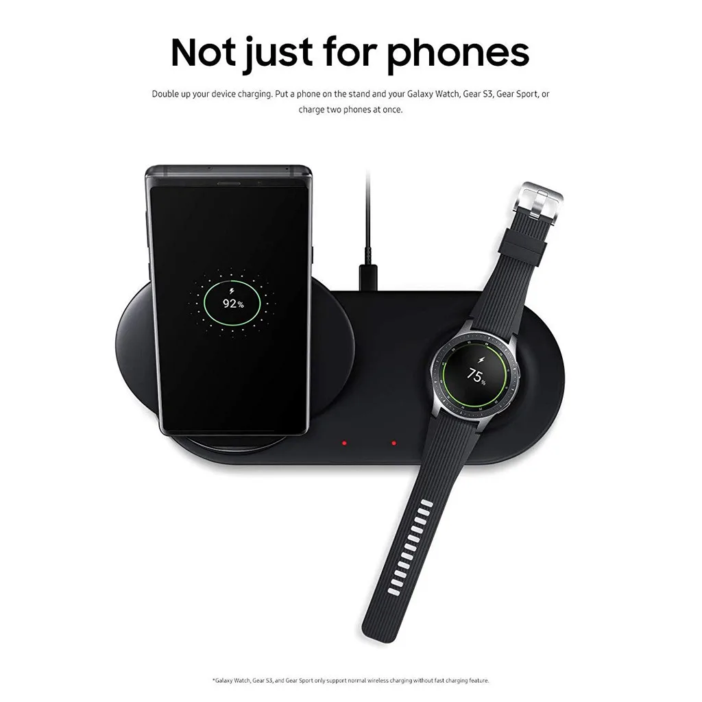 2 в 1 быстрая зарядка беспроводное зарядное устройство для Samsung Phone & Watch 12