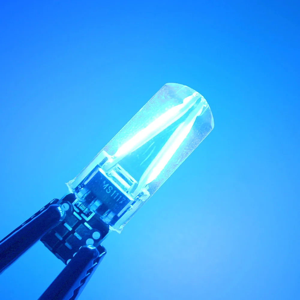 10 шт. T10 W5W Canbus светодиодный Автомобильный свет DC 12 V 194 168 силиконовый COB лампа