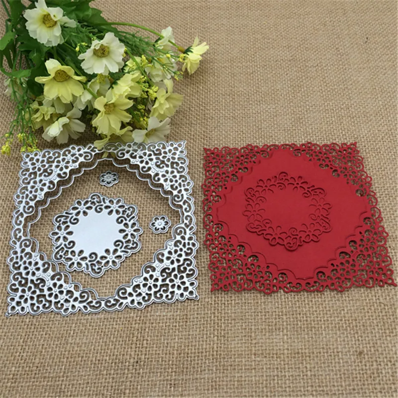 5 шт. Классическая Цветочная рамка DIY Новые металлические режущие штампы