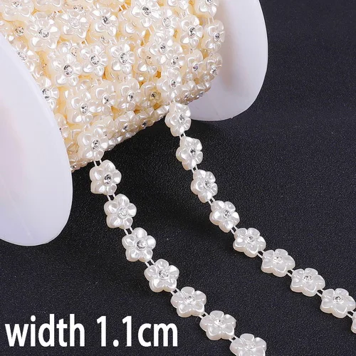 style 01 ABS имитация жемчуга бусины цепи отделка для DIY одежды украшения Кристалл Стразы Ювелирных изделий Ремесло АКСЕССУАРЫ - Цвет: style 01
