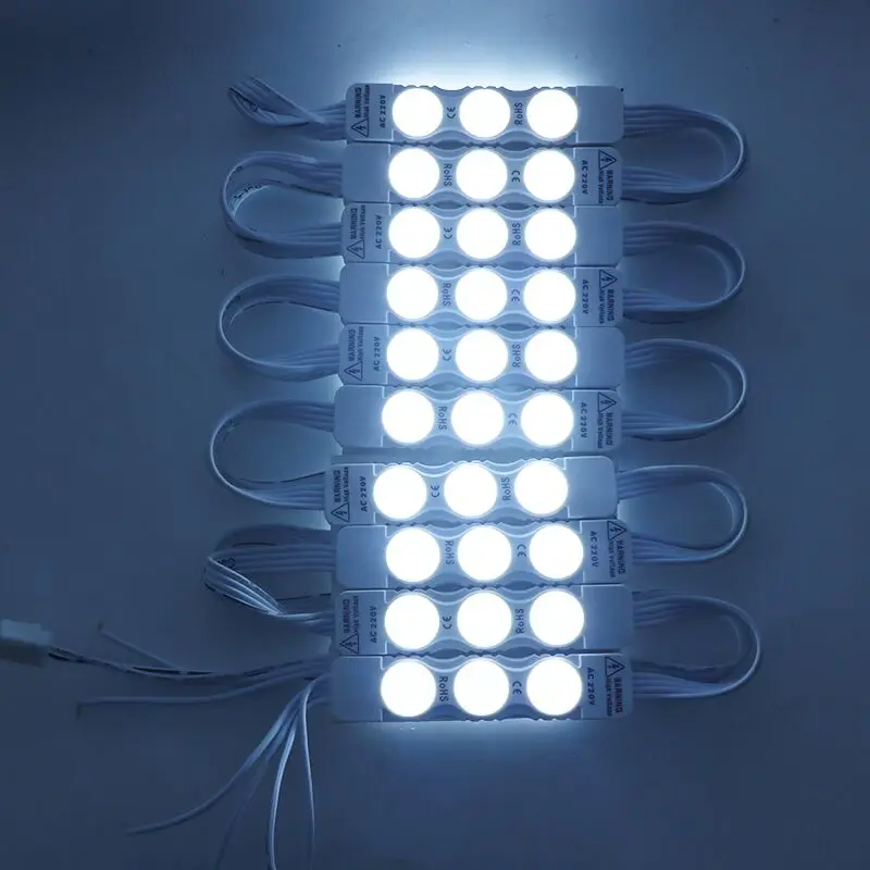 SZYOUMY 220V LED Module SMD 2835 3LEDs 6 LEDS Injection Lens IP66 Waterproof For Advertisement Lighting Sign Box Showcase | Лампы и