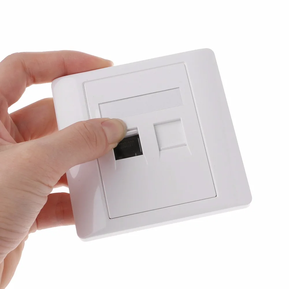 1 комплект 2 порта CAT5 RJ45 сетевая настенная пластина с разъемом Мама мама|Панель| |