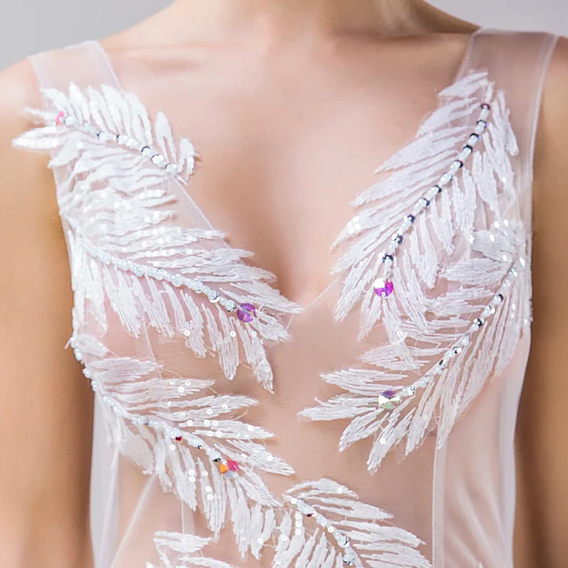 2018 Для женщин платья Bodycon Русалка Элегантный белый шифон Вечерние Клубные