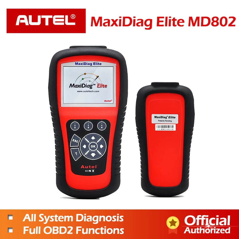 Autel MaxiDiag Elite MD802 сканер Automotivo полная система MD805 OBD OBD2 OBDII EOBD сканер для Au Ford Holden диагностический инструмент