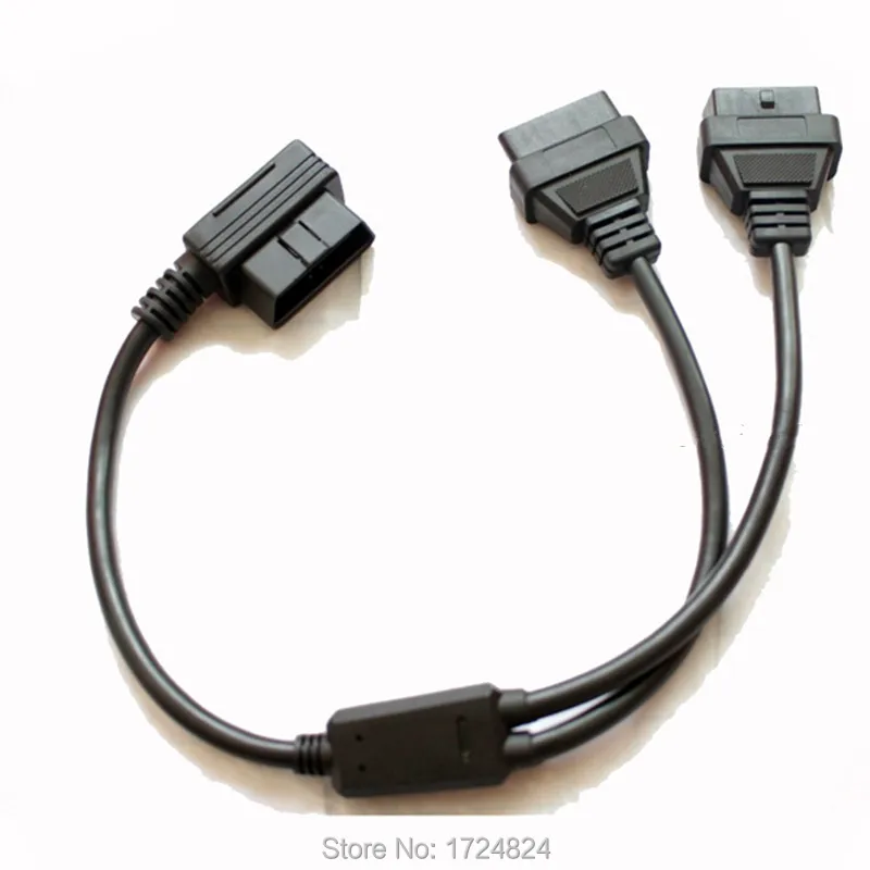 OBDII 1-2 ELM327 30 см 16 штырьковый штыревой разъем Y OBD2 контактный сплиттер ELM 327