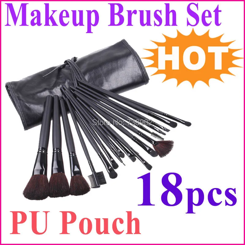 18 шт. набор кистей для макияжа с чехлом|brush laser|kit chelseakit packaging |